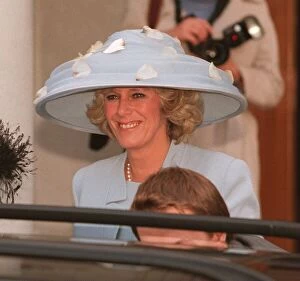 Images Dated 29th October 1998: Camila Parker Bowles attends wedding of Santa Palmer Tomkinson