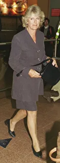 Camilla Parker Bowles arrives at Heathrow Airport from New York carrying black