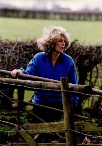 Camilla Parker Bowles strolling in the grounds of her Wiltshire home