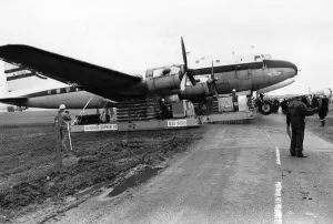 Runway Prints: This Canadair C-4 transport was developed in Canada; based on the American Douglas DC-4