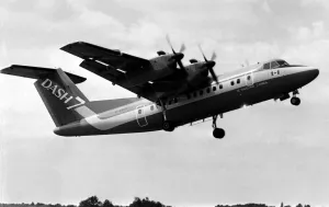 Take Off Prints: The Canadian built De Havilland Dash 7 50 seat airliner went on show at Blackbushe