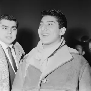 Canadian singer songwriter Paul Anka on arrival at London airport before his appearance
