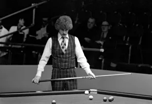 Canadian snooker player Cliff Thorburn in action during a tournament