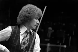 Canadian snooker player Cliff Thorburn in action during a tournament