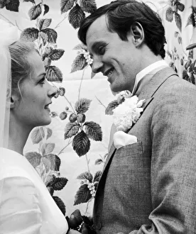 Wedding Dress Prints: Candida 20 year old daughter of poet John Betjeman seen here on her wedding day with