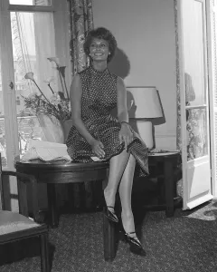 Cannes Festival May 1958 Sophia Loren at Cannes film festival woman wearing