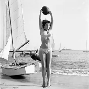 Cannes Film Festival 1953. Actress Liyane Bendavid seen here enjoying herself
