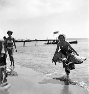 Cannes Prints: Cannes Film Festival 1953. Miss De La Mere a Vistor to the south of France resort of