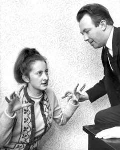 Captain Harold Dodds an amateur hypnotist with his 21 year old assistant Irene Wilson who