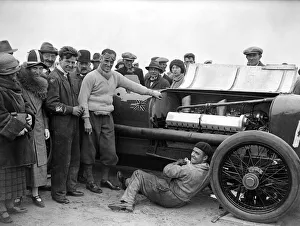 Motoring Prints: Captain Malcolm Campbell Motor Racing on Skegness Sands. June 1925
