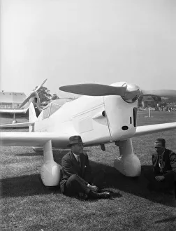 Air Display Prints: Captain Percival seen her with his Mew Gull aircraft at the 1935 Hendon Air Display 29th
