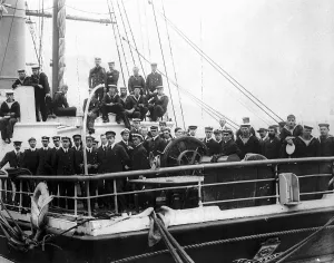 Captain RF Scott with members of his ill-fated expedition to the South Pole