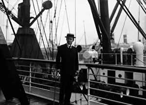 Captain Robert Falcon Scott aboard his ship the Terra Nova