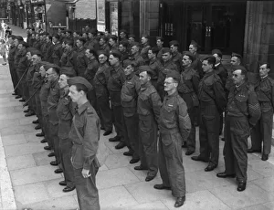 Captain S. A. Godsall MC addresses the men of A Company 3rd Battalion