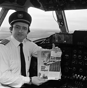 Pilot Prints: Captain Sharps BMA breaks London-Tessside flying time in 38 minutes. January 1975