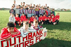 Captains of the Southbank Juniors Football Club Teams from left to right: Iqbal Sangha