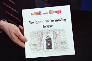 01391 Prints: A card given to Labour leader Neil Kinnock from his neighbours the day before the 1992