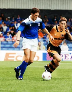 Break Prints: Cardiff City defender Scott Young on the ball against Wolverhampton Wanderers