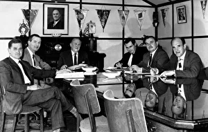 Meeting Prints: Cardiff City Football Club directors pictured in the boardroom
