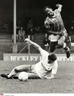 Cardiff Citys Steve Mardenborough takes a tumble following a tackle during the game
