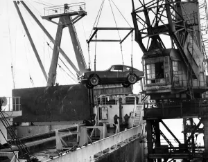 Dock Prints: Cardiff Docks is at present enjoying a minor boom - thanks to a sudden spurt in the car