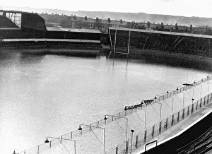 Cardiff - Floods - The Arms Park pictured under water following the floods - 6th Dec 1960