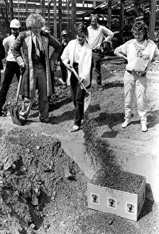 Shovel Prints: Cardiff - Old - Library - Dr Who actor Tom Baker and Lisa Jenkins of Neath