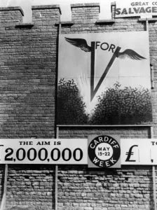 Cardiff Savings Week, raising funds to support the war effort. 10th May 1943