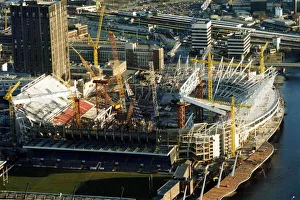 Cardiff - Sport - Rugby - The Millennium Stadium under construction - c. 1998