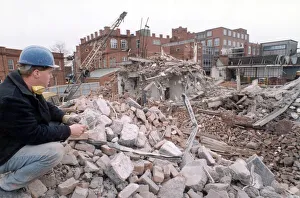 00444 Prints: Carl Armes surveys the remains of the Courtaulds site in Foleshill, Coventry