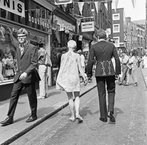 Streets Prints: Carnaby Street Scenes and Demonstration over Mick Jagger and Keith Richard