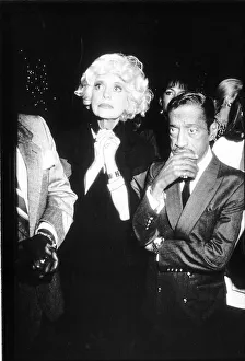 Carol Channing actress with Sammy Davis Jnr December 1988