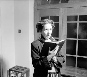 Carol Singers Prints: Carol singer Jacqueline Porter of Leicester seen here rehearsing December 1953