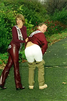 Carol Smillie TV Presenter November 98 Who has been voted Rear Of The Year pictured