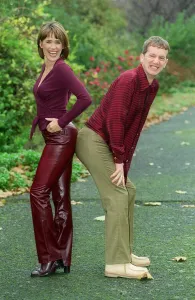 01209 Prints: Carol Smillie TV Presenter November 98 Who has been voted Rear Of The Year pictured
