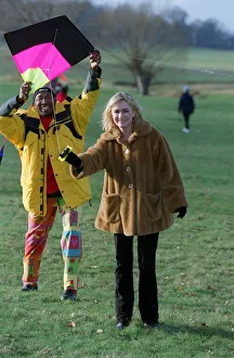 Caroline Aherne Actress / TV Presenter January 99 With Mr Motivator Derrick Evans