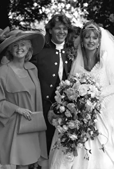 Caron Keating with her new husband Russ Lindsay and her mother Gloria Hunniford