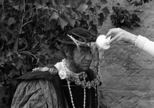 Carry On Henry Film 1970 Filming at Pinewood Studios Sid James plays Henry VIII in
