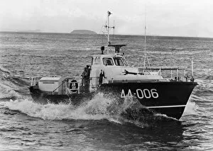 Emergency Services Collection: Carving a wake in the winter grey waters of the Bristol Channel