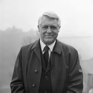 Cary Grant, actor, (real name Archibald Alexander Leach) pictured on his 68th birthday
