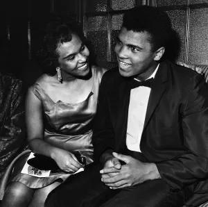 01011 Prints: Cassius Clay aka (Muhammad Ali) pictured at the Piccadilly Hotel after beating