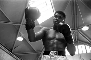 Portrait Posed Prints: Cassius Clay aka (Muhammad Ali) training at White City training camp ahead of his rematch