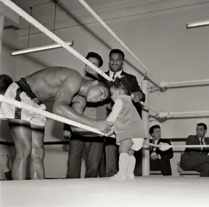 Cassius Clay, August 1966 With 12 months old Maria Morin