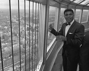 00029 Prints: Cassius Clay, July 1966 At GPO Tower, London. Post Office Tower, BT Tower