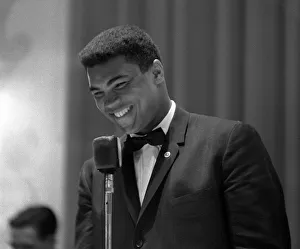 00029 Prints: Cassius Clay (Muhammad Ali) attends a sports writers reception