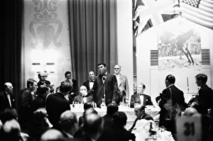 00328 Prints: Cassius Clay (Muhammad Ali) attends a sports writers reception