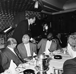 Cassius Clay (Muhammad Ali) in London on the day of his arrival ahead of his non-title