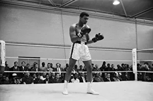 Cassius Clay (Muhammad Ali) training in White City ahead of his fight with British