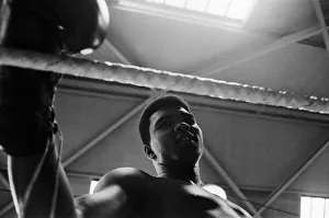 Cassius Clay (Muhammad Ali) training in White City ahead of his fight with British
