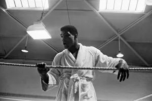 Cassius Clay (Muhammad Ali) training in White City ahead of his fight with British